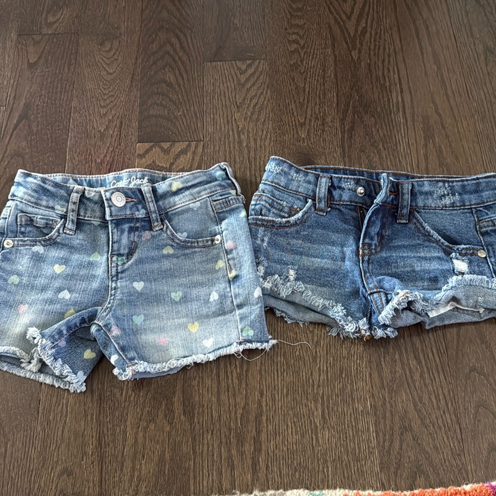 Girls Jean shorts x 2